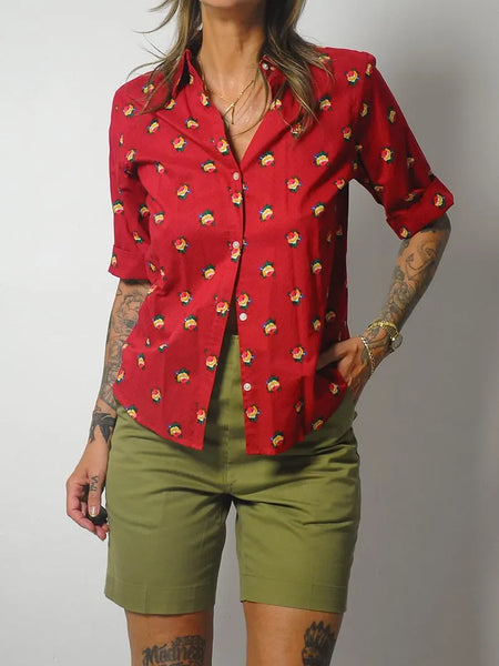 90's Ralph Lauren Floral Blouse
