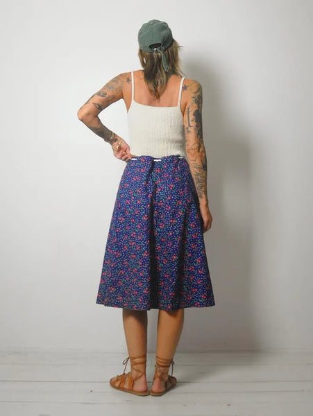 70's Strawberry Floral Skirt