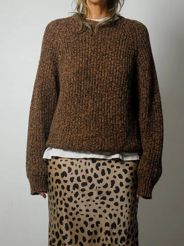 90's Brown Marled Sweater