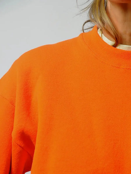 80's Blank Orange Crewneck