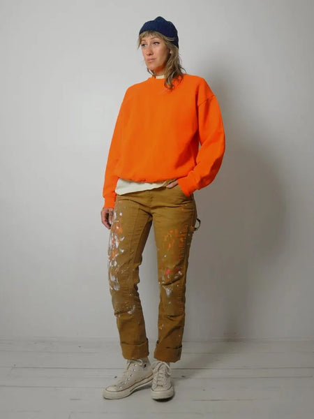80's Blank Orange Crewneck