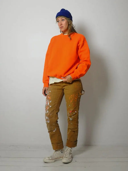 80's Blank Orange Crewneck