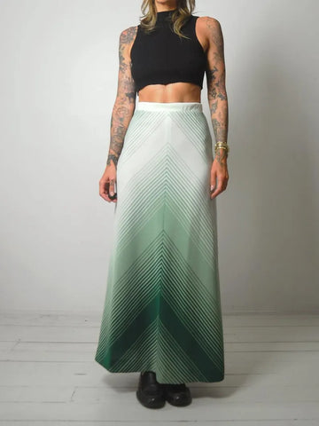 70's Ombre Chevron Skirt