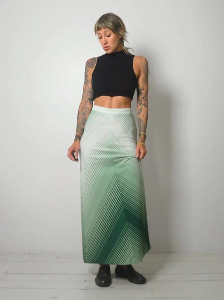 70's Ombre Chevron Skirt