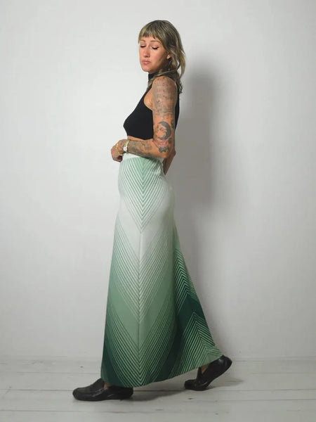 70's Ombre Chevron Skirt