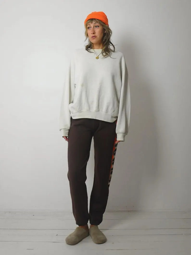 80's Blank Off White Crewneck