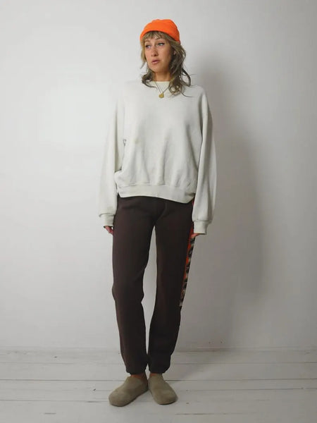 80's Blank Off White Crewneck