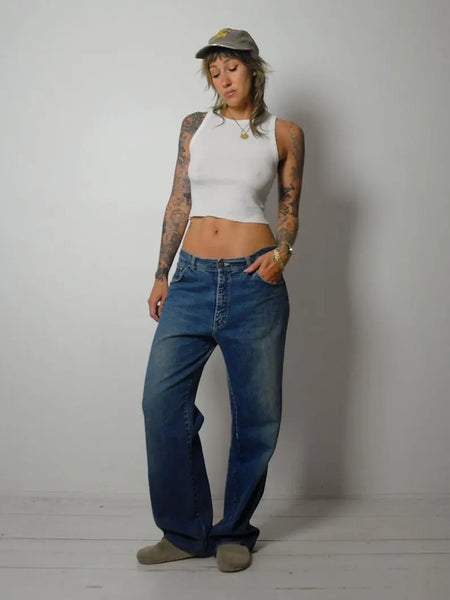 1970's Slouchy Faded Jeans 34x32
