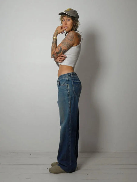 1970's Slouchy Faded Jeans 34x32