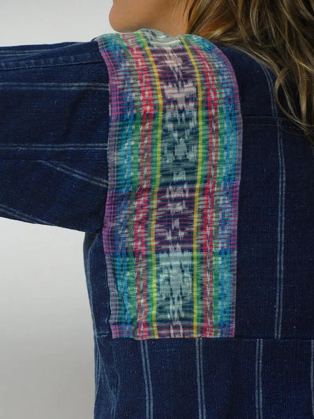 70's Embroidered Mud Cloth Top