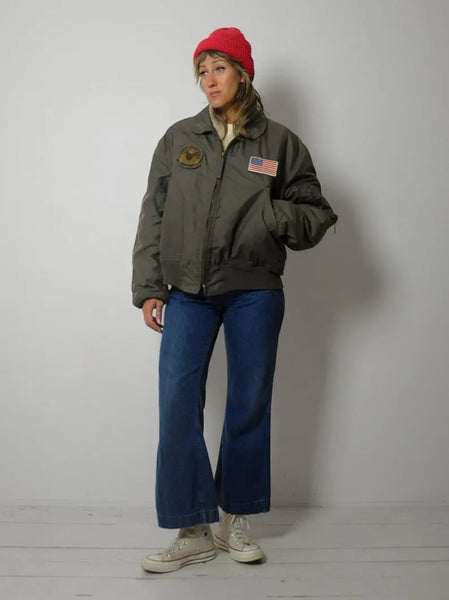 1980's Military Flight Bomber Jacket
