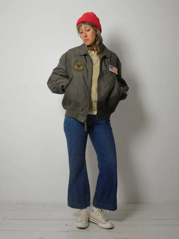 1980's Military Flight Bomber Jacket