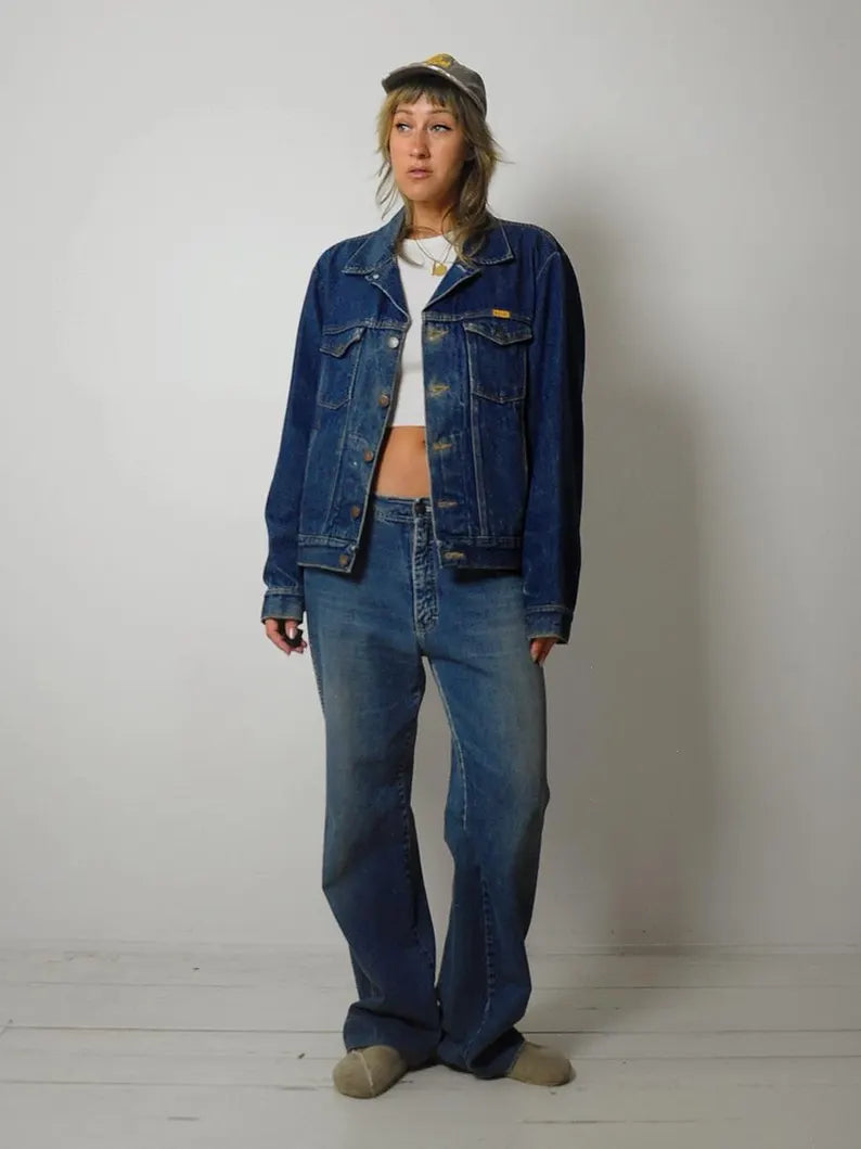 80's Faded Rustler Jean Jacket