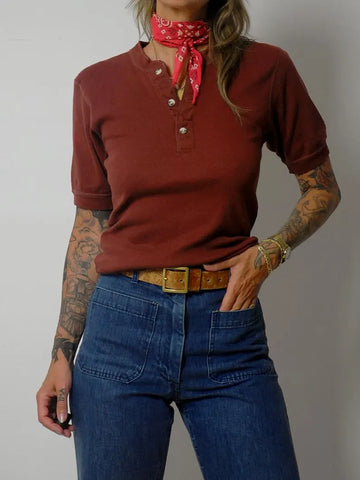 80's Banana Republic Henley Thermal