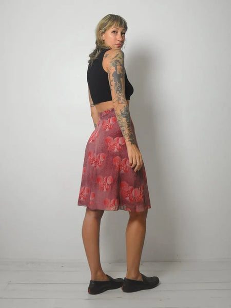 1970's Petite Landscape Skirt