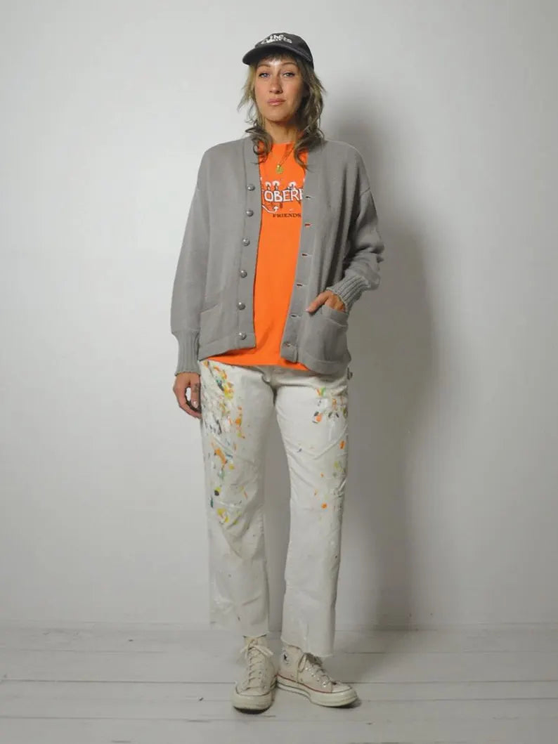 1950's Wool Grey Cardigan