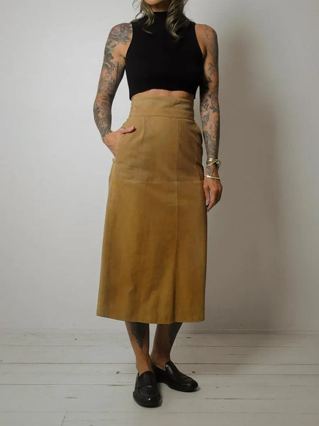 1970's Calvin Klein Suede Skirt