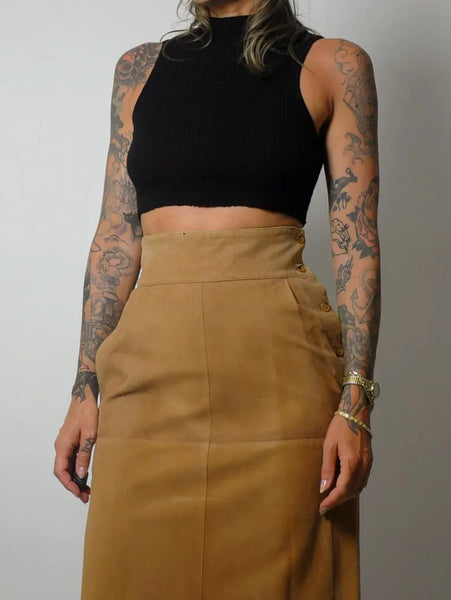 1970's Calvin Klein Suede Skirt