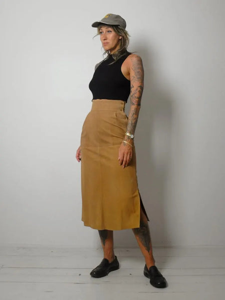 1970's Calvin Klein Suede Skirt
