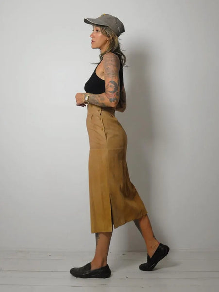 1970's Calvin Klein Suede Skirt