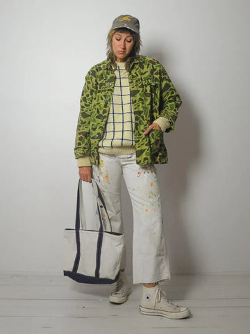 1970's Wool Grid Knit Sweater