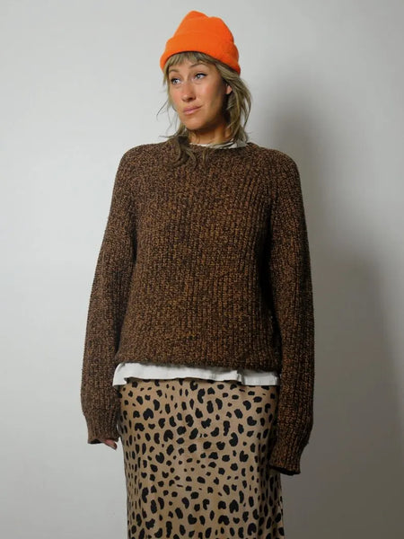 90's Brown Marled Sweater