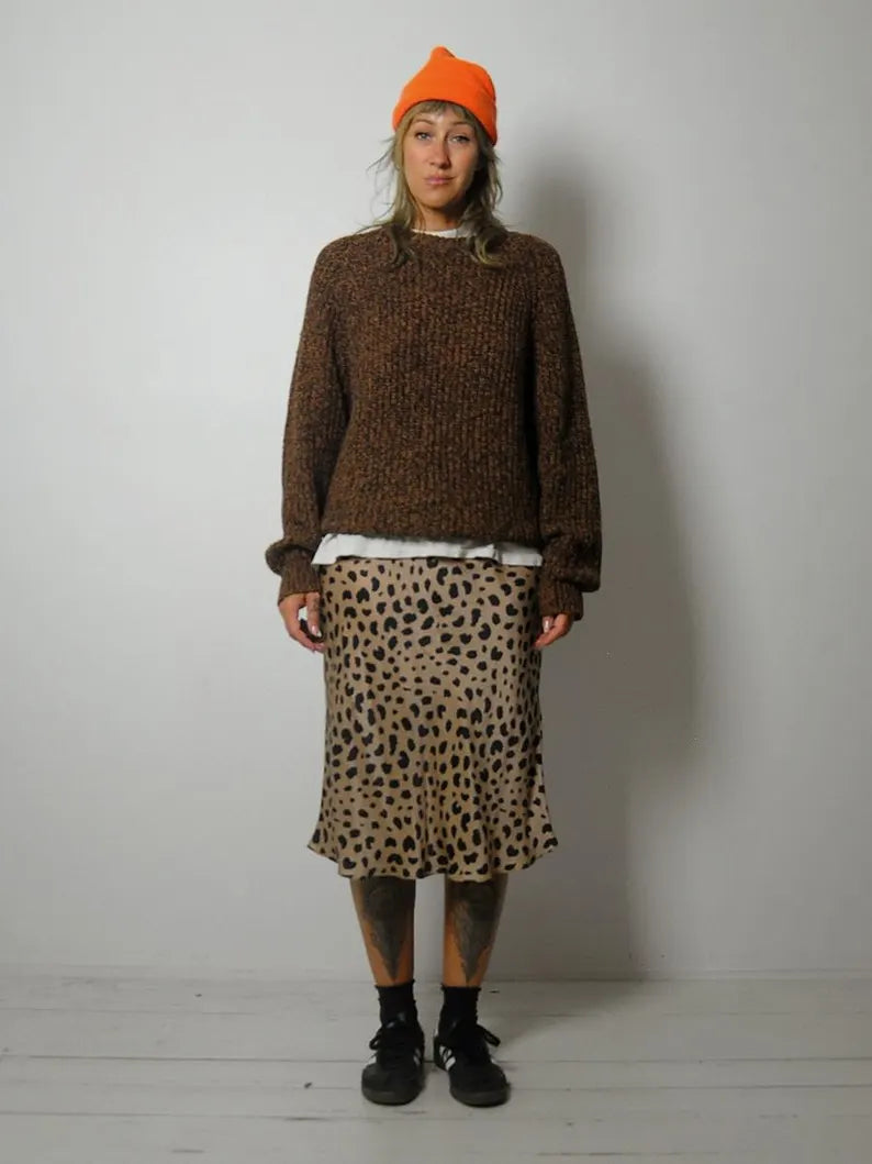 90's Brown Marled Sweater