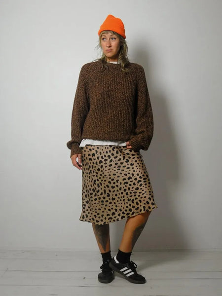 90's Brown Marled Sweater