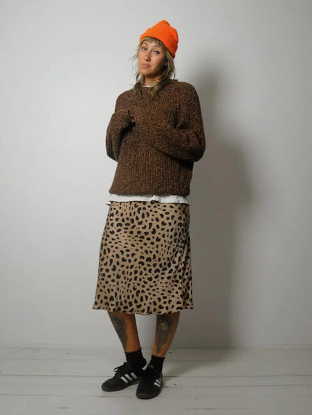 90's Brown Marled Sweater