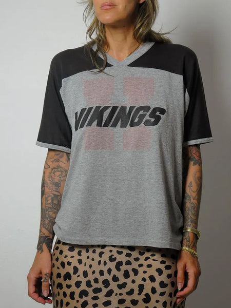 1980's Thin Vikings Ringer Tee