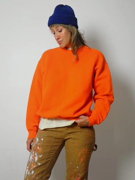 80's Blank Orange Crewneck