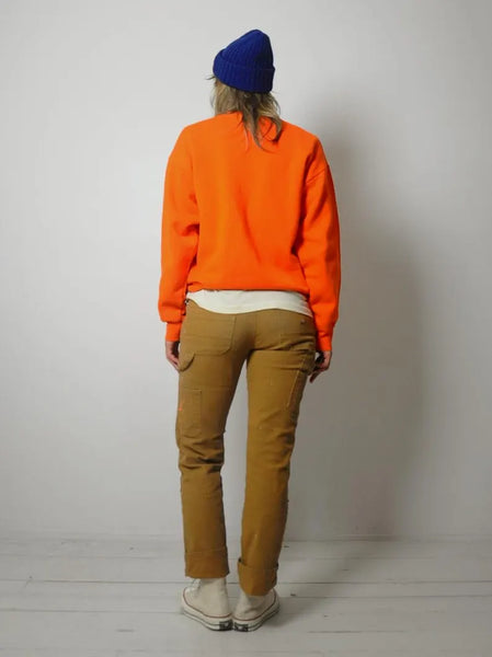80's Blank Orange Crewneck