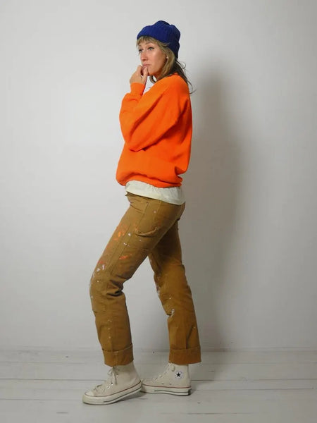 80's Blank Orange Crewneck