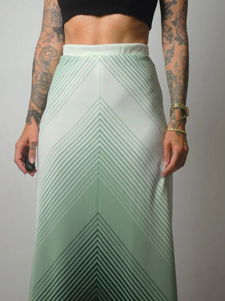 70's Ombre Chevron Skirt