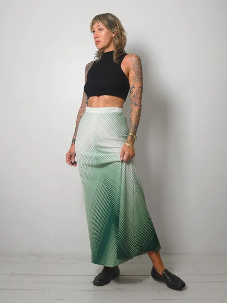 70's Ombre Chevron Skirt