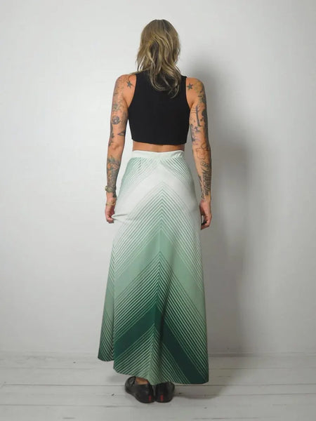 70's Ombre Chevron Skirt