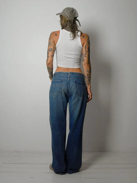 1970's Slouchy Faded Jeans 34x32