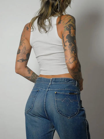 1970's Slouchy Faded Jeans 34x32