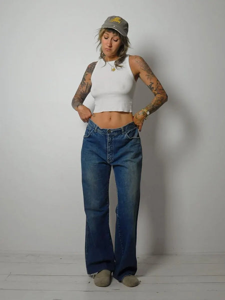 1970's Slouchy Faded Jeans 34x32