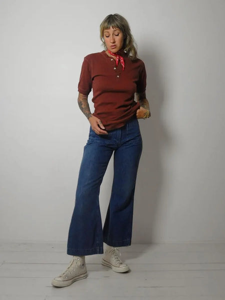 80's Banana Republic Henley Thermal