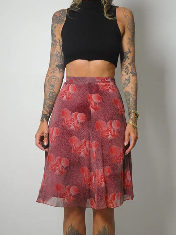 1970's Petite Landscape Skirt
