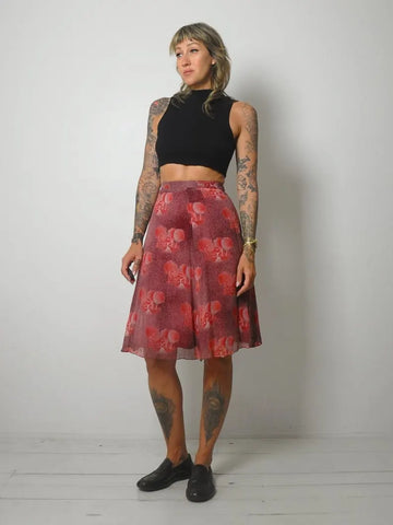 1970's Petite Landscape Skirt