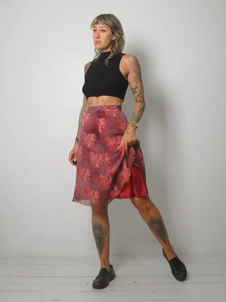 1970's Petite Landscape Skirt