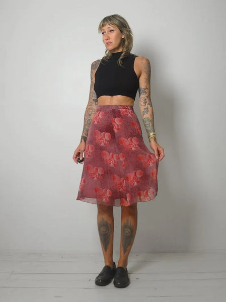 1970's Petite Landscape Skirt