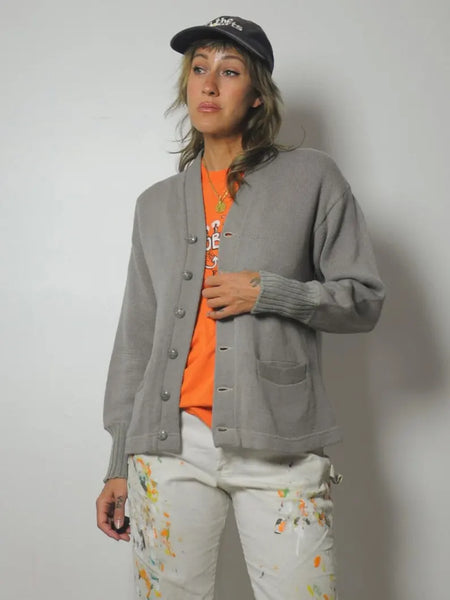 1950's Wool Grey Cardigan