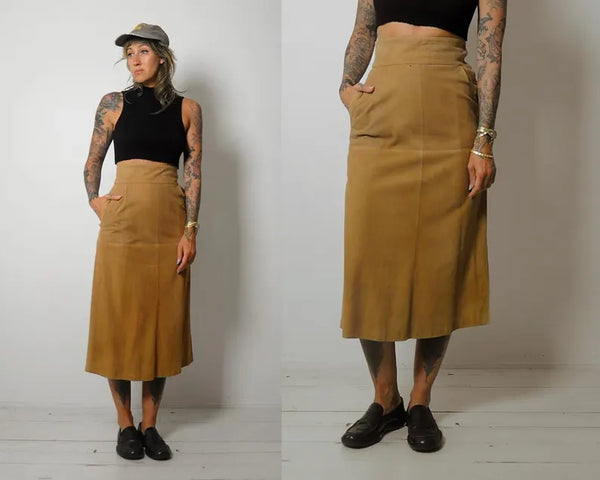 1970's Calvin Klein Suede Skirt