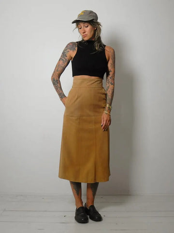 1970's Calvin Klein Suede Skirt