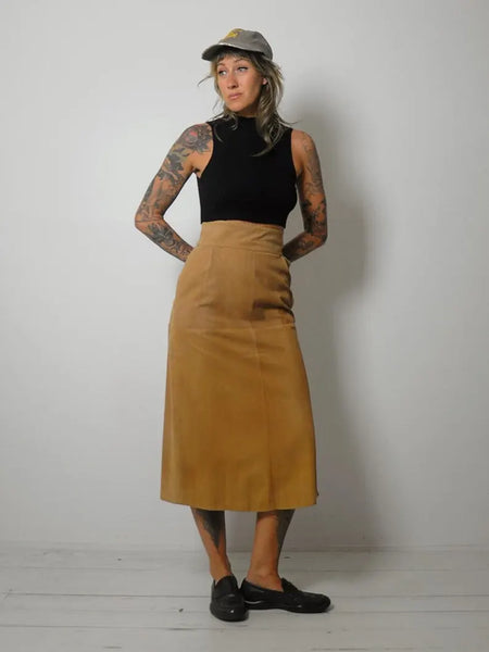 1970's Calvin Klein Suede Skirt
