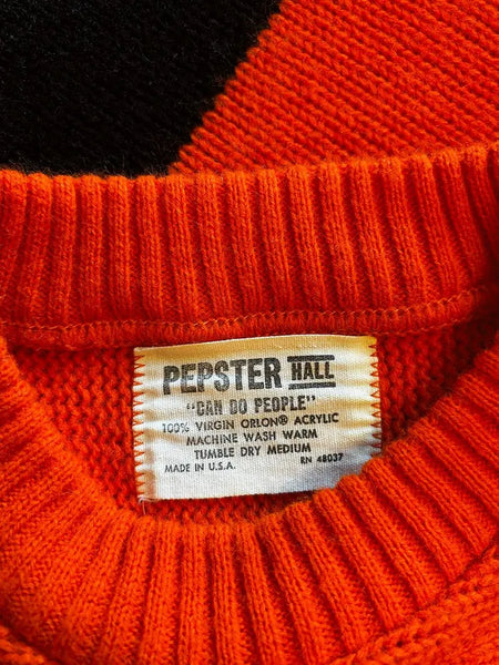 1960's Orange Cheer Sweater