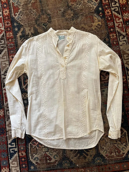 70's India Cotton Eyelet Lace Blouse